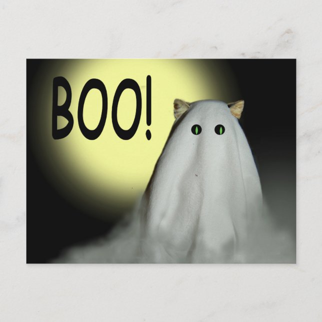 Boo! Halloween-kort Vykort (Framsida)