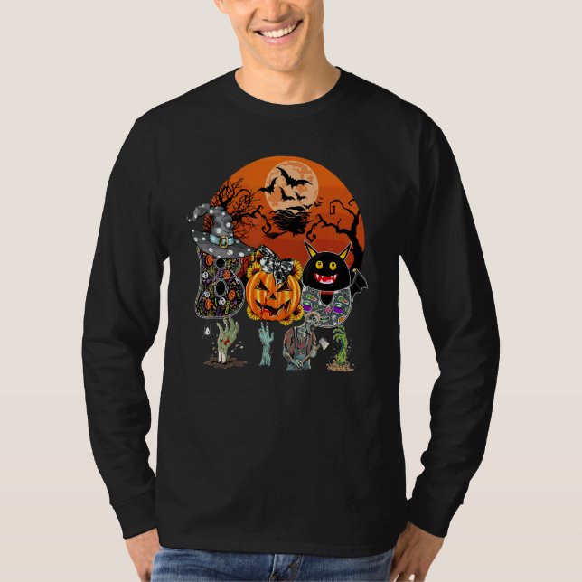 Boo Halloween-kostym med pumpa och zombie-ko T Shirt (Framsida)
