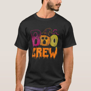 Boo Halloween med pumpkinspidrar och vinklad hatt T Shirt
