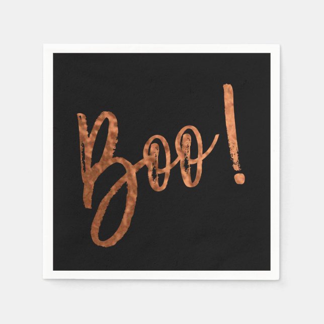 Boo! Halloween Modern Halloween Napkins Pappersservett (Framsidan)