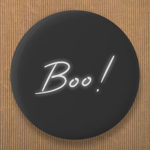Boo Halloween Modern Neon Ghost Black Roligt Urb Knapp