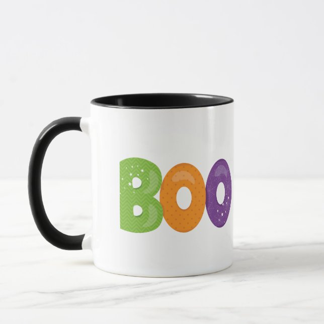 Boo Halloween-mugg – Söt och kuslig kaffemugg för  (Vänster)