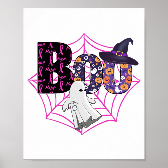 Boo Halloween October Pink Poster (Framsidan)
