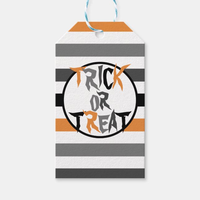 Boo Halloween Orange Black Bus eller godis Presentetikett (Framsidan)