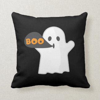 Boo Halloween-orange och vit  Kudde