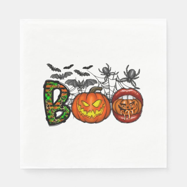 Boo Halloween Pappersservett (Framsidan)