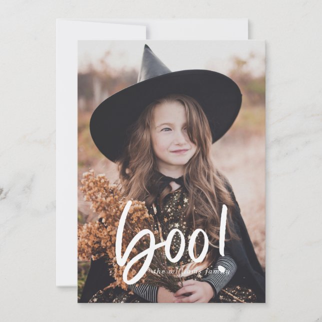 Boo Halloween Photo Card Kort (Framsida)