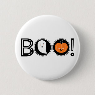 Boo! Halloween Pinback-knapp Knapp