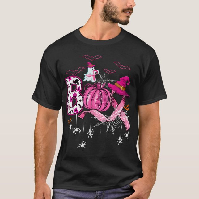 Boo Halloween-pumpa rosa band trollkvinna bröst  T Shirt (Framsida)