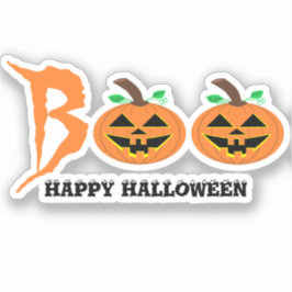 BOO! Halloween Pumpkin Anpassningsbar-cut Vinyl St Klistermärken