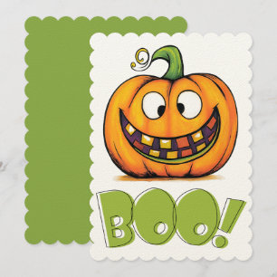 BOO-Halloween Pumpkin Cutesy Spooky Perfection Inbjudningar