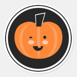 Boo! Halloween Pumpkin Sticker Runt Klistermärke