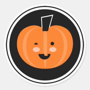 Boo! Halloween Pumpkin Sticker Runt Klistermärke