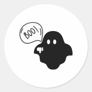 Boo Halloween Runt Klistermärke