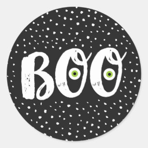 Boo Halloween Runt Klistermärke