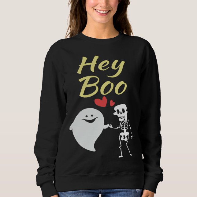 Boo Halloween Skeleton Kids Youth Boys Girls  Cute T Shirt (Framsida)