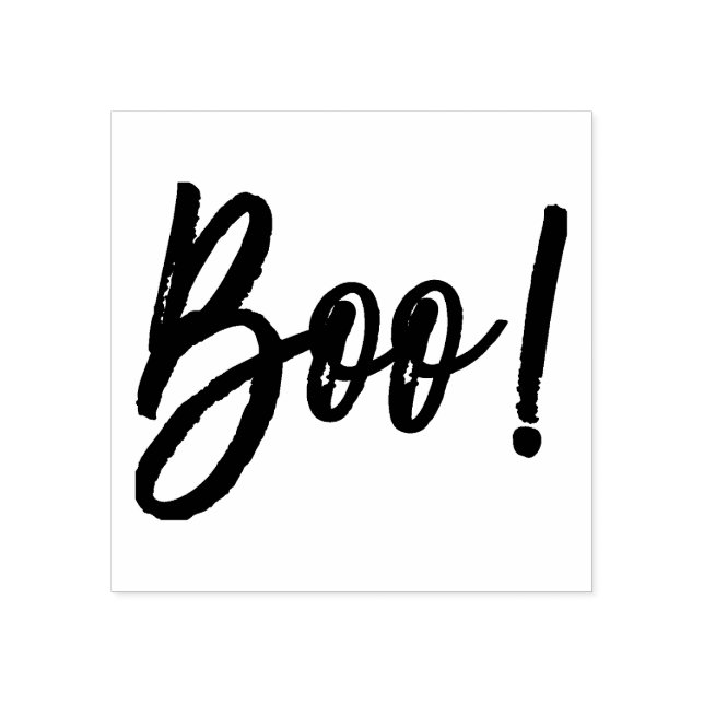 Boo! Halloween-skript Modern Frimärke Stämpel (Tryck)