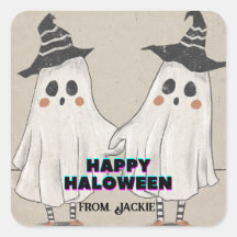 Boo Halloween, söt inbjudan för barn och alla andr