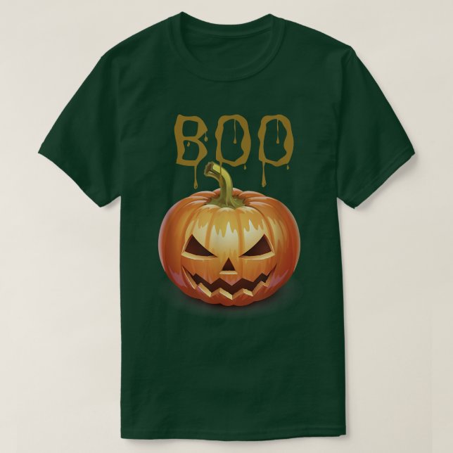 boo halloween spiders ghosts pumpkin & witch hat  t shirt (Design framsida)