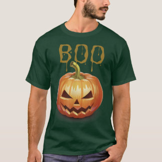 boo halloween spiders ghosts pumpkin & witch hat t shirt