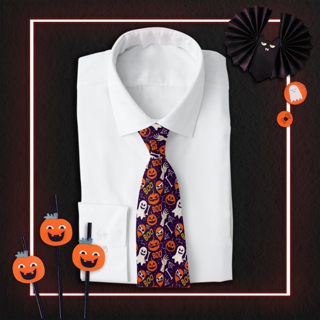 Boo Halloween Spöken Orange Creepy Pumpkins Slips (Skapare uppladdad)