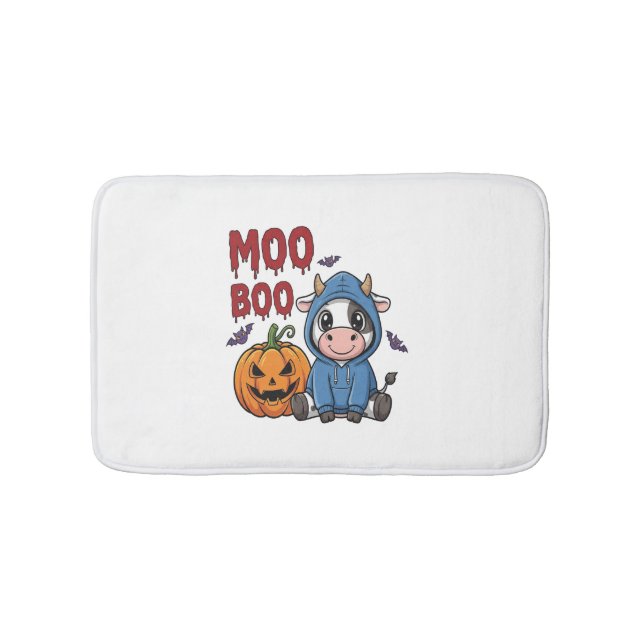 Boo Halloween Spooky Ghost Cow Badrumsmatta (Framsidan)