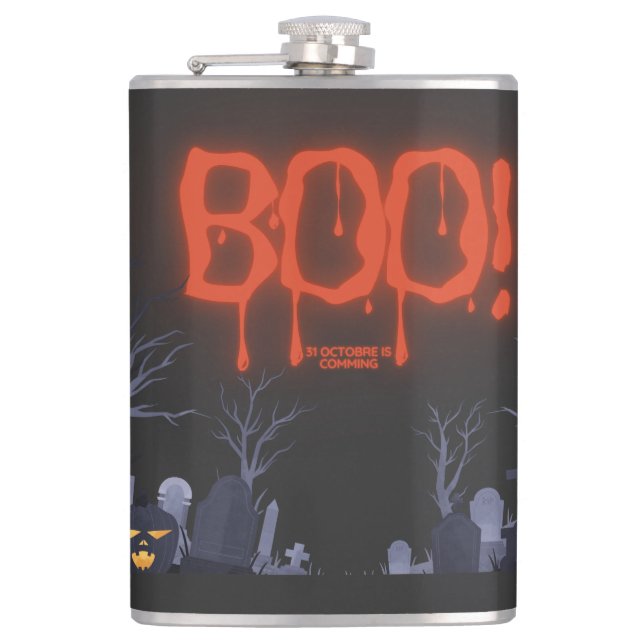 Boo Halloween Spooky Night Graveyard Pumpkin Fickplunta (Framsidan)