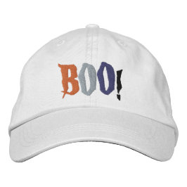 Boo Halloween Spooky Text Broderad Keps