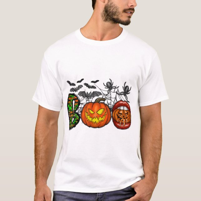 Boo Halloween T Shirt (Framsida)