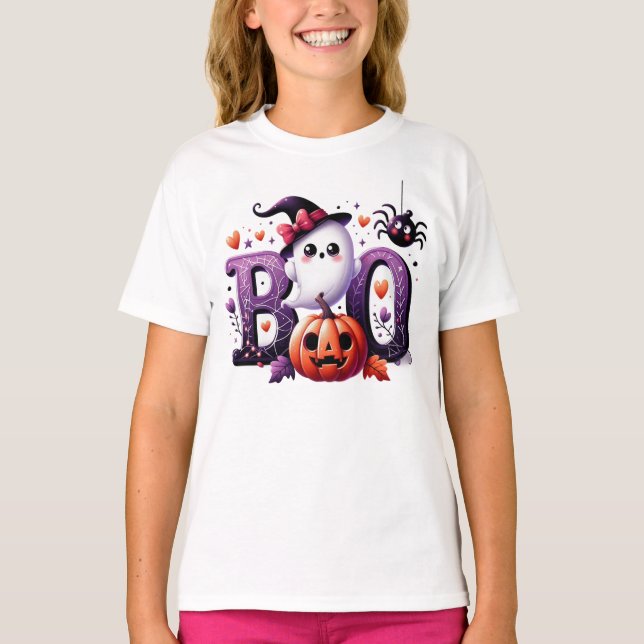 Boo Halloween T-shirt (Framsida)