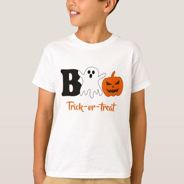 Boo Halloween T-Shirt (Framsida)