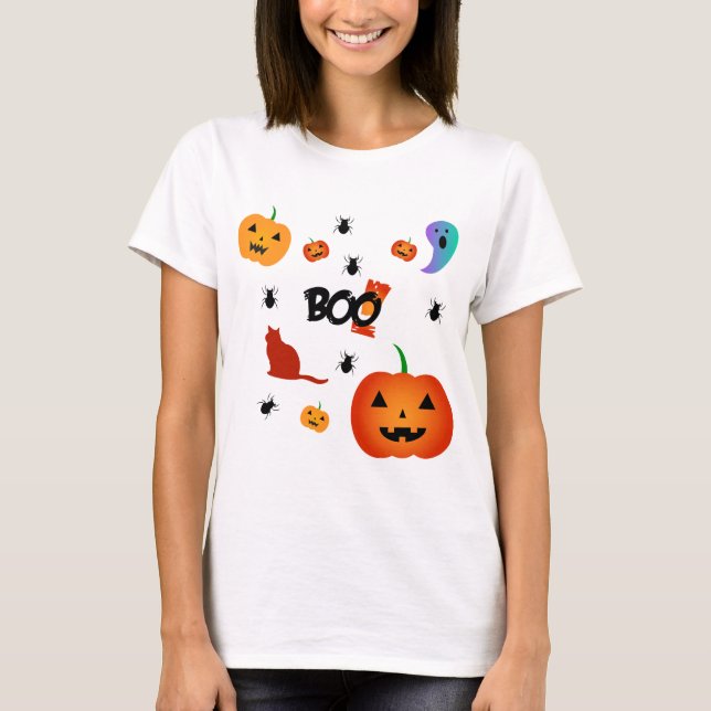 Boo Halloween T Shirt (Framsida)