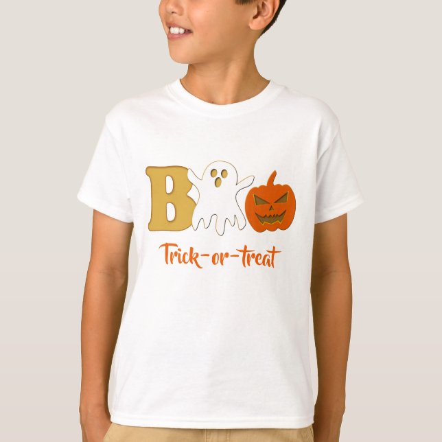 Boo Halloween T-Shirt (Framsida)