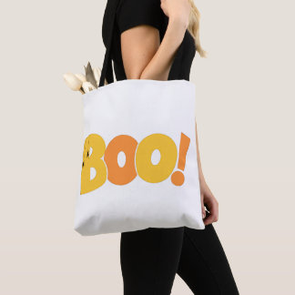 Boo Halloween-typografi med spindlar Tygkasse