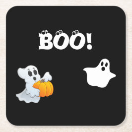 Boo Halloween Underlägg Papper Kvadrat
