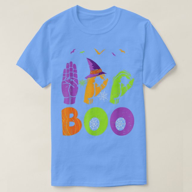 Boo Händer American Sign Language Pride ASL Funny  T Shirt (Design framsida)