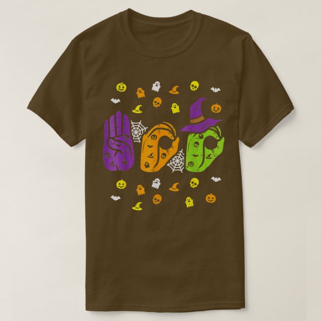 Boo Händer American Sign Language Pride ASL Funny  T Shirt (Design framsida)