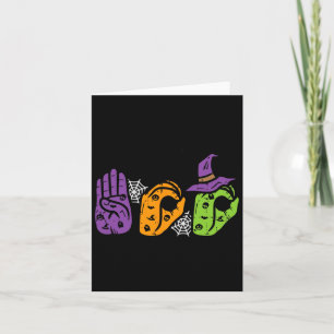 Boo Händer American Sign Language Pride Asl Hallow Kort