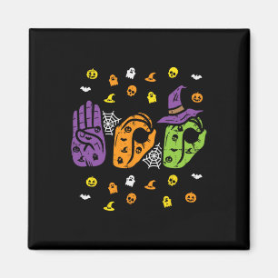 Boo Händer American Sign Language Pride ASL Hallow Magnet