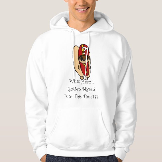 Boo Happens Hotdog Kostym Hoodie (Framsida)