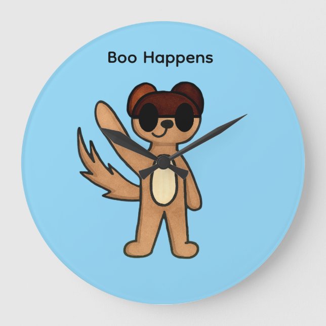 Boo Happens Wall Clock Stor Klocka (Framsida)