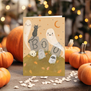 Boo! Happy halloween anteckningskort
