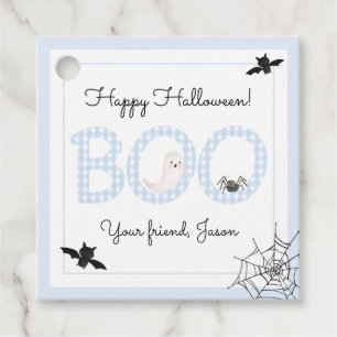 BOO Happy halloween Blue Boy Spooky Gåvor Etiketter