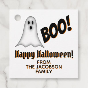 Boo! Happy halloween Cute Ghost Gåvor Etiketter
