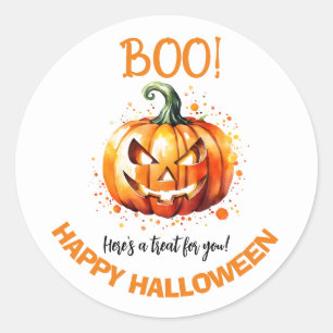 Boo! Happy halloween-dekal Runt Klistermärke