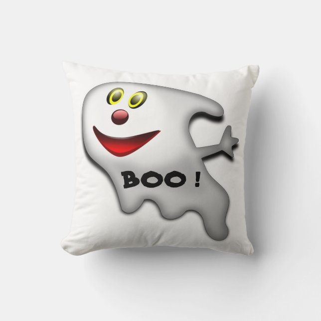 BOO! HAPPY HALLOWEEN GHOST KUDDE (Framsida)