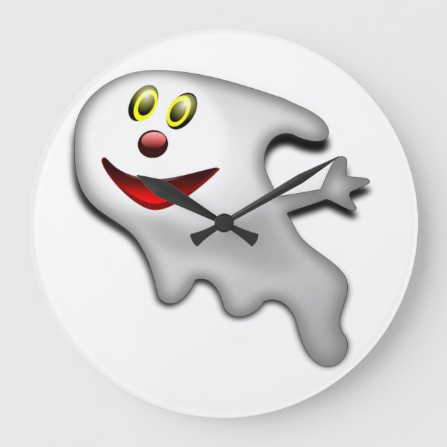  BOO! HAPPY HALLOWEEN GHOST STOR KLOCKA (Framsida)