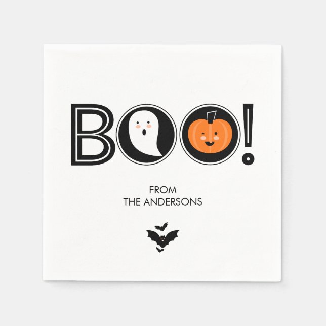 Boo! Happy halloween Pappersservett (Framsidan)