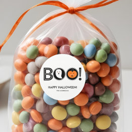 Boo! Happy halloween Sticker Runt Klistermärke