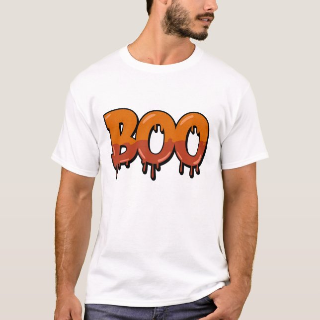 Boo! Happy halloween T Shirt (Framsida)